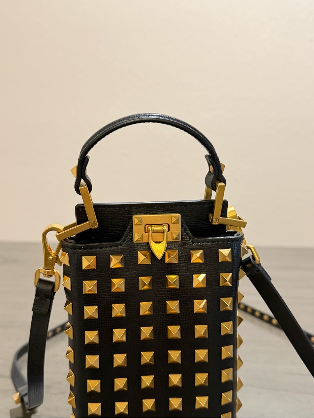 Valentino Garavani Black Studded Crossbody Bag - Picture 5 of 14